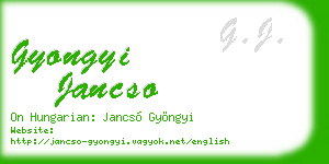 gyongyi jancso business card