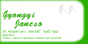 gyongyi jancso business card